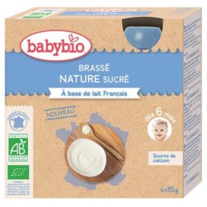 BABYBIO - Brassé Nature Sucré À Base De Lait 6mois+ Bio - 4x - 85g Maroc au meilleur prix | Parachezvous.ma