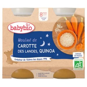 BABYBIO - Pots Bonne Nuit Carotte Et Quinoa 8mois+ Bio - 2x - 200g Maroc au meilleur prix | Parachezvous.ma