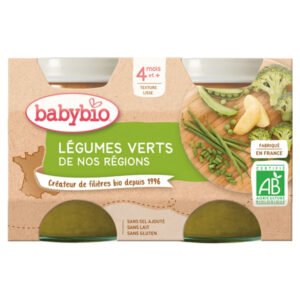 BABYBIO - Pots De Légumes Verts De Nos Régions 4mois+ Bio - 2x - 130g Maroc au meilleur prix | Parachezvous.ma