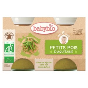 BABYBIO - Pots De Petits Pois 6mois+ Bio - 2x - 130g Maroc au meilleur prix | Parachezvous.ma