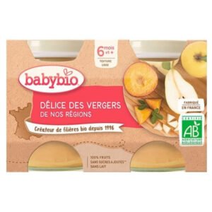 BABYBIO - Pots Des Délices Des Vergers De Nos Régions 6mois+ Bio - 2x - 130g Maroc au meilleur prix | Parachezvous.ma