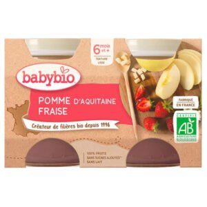 BABYBIO - Pots Pomme Et Fraise 6mois+ Bio - 2x - 130g Maroc au meilleur prix | Parachezvous.ma