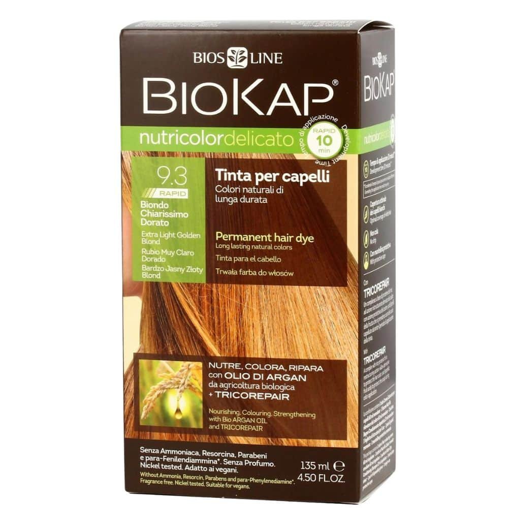 BIOKAP - Nutricolor Delicato Rapid Coloration Naturelle Expresse Cheveux Délicats - 140ml - 9.30 - Blond Très Clair Doré Maroc au meilleur prix | Parachezvous.ma