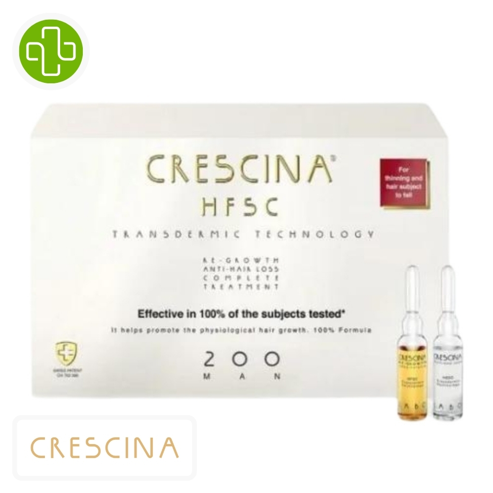 CRESCINA - HFSC Homme 200 Traitement Anti-chute Complet Ampoules - 10+10u Maroc au meilleur prix | Parachezvous.ma