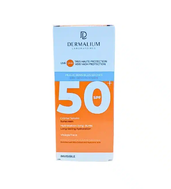 DERMALIUM - Ecran Solaire Peaux Sensibles Seches SPF50+ - 50ml Maroc au meilleur prix | Parachezvous.ma