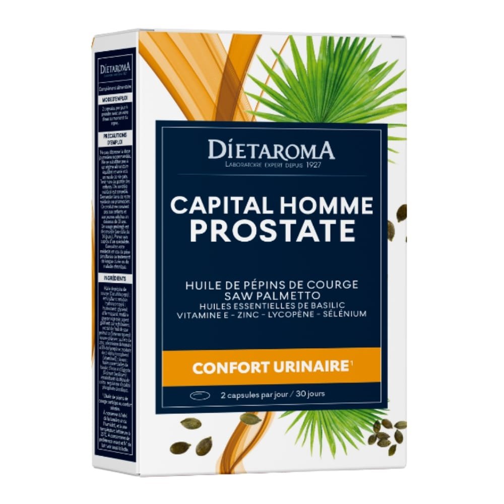 DIETAROMA - Capital Homme Prostate Confort Urinaire - 60 Capsules Maroc au meilleur prix | Parachezvous.ma