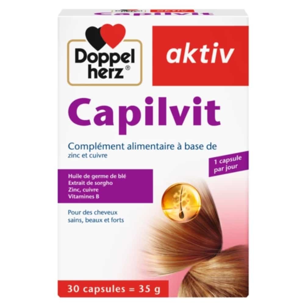 DOPPEL HERZ - Aktiv Capilvit Cheveux Sains, Beaux Et Fort - 30 Capsules Maroc au meilleur prix | Parachezvous.ma