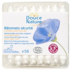 DOUCE NATURE - Bébé Bâtonnets Sécurité Coton-tiges Bio - 56u Maroc au meilleur prix | Parachezvous.ma