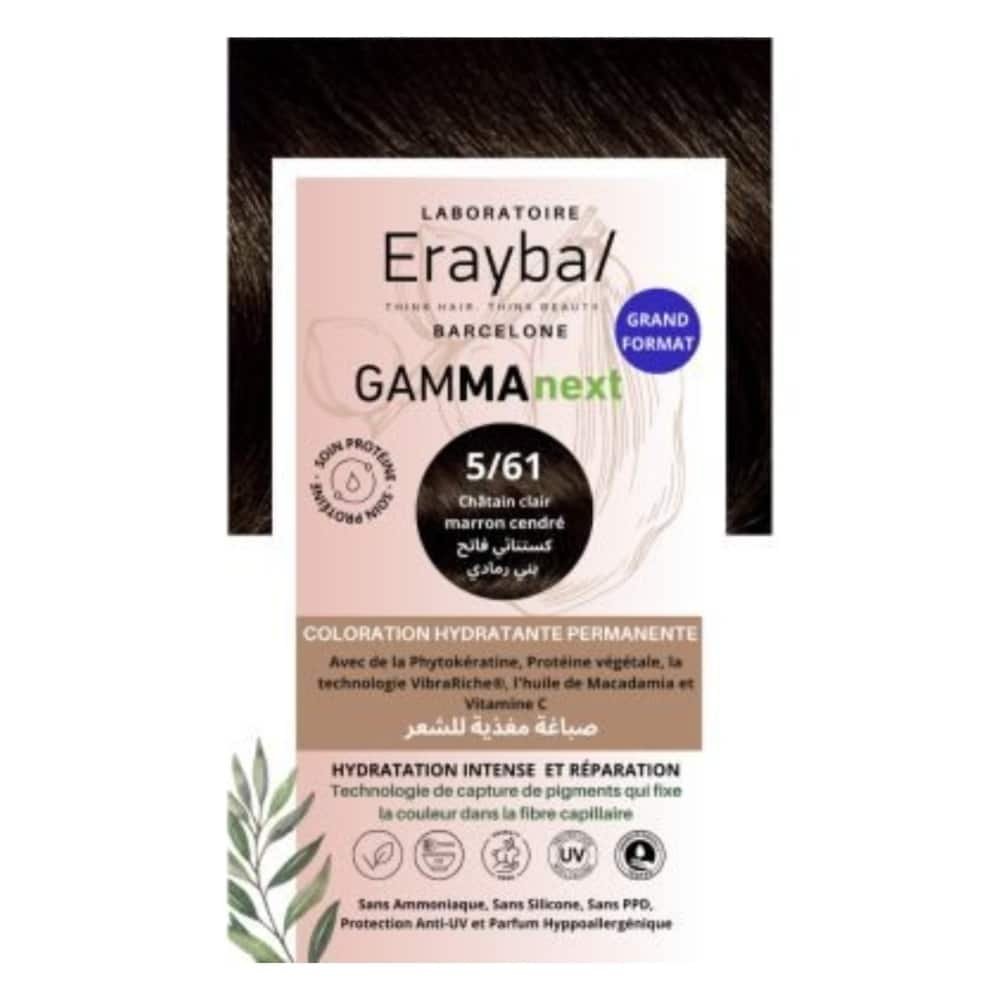 ERAYBA - Gammanext Coloration Cheveux Hydrante Permanente - 5.61 - Châtain Clair Marron Cendré Maroc au meilleur prix | Parachezvous.ma