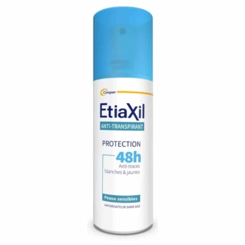 ETIAXIL - Anti-transpirant Spray Déodorant Protection Anti-traces Blanches Et Jaunes Peau Sensible 48h - 100ml Maroc au meilleur prix | Parachezvous.ma