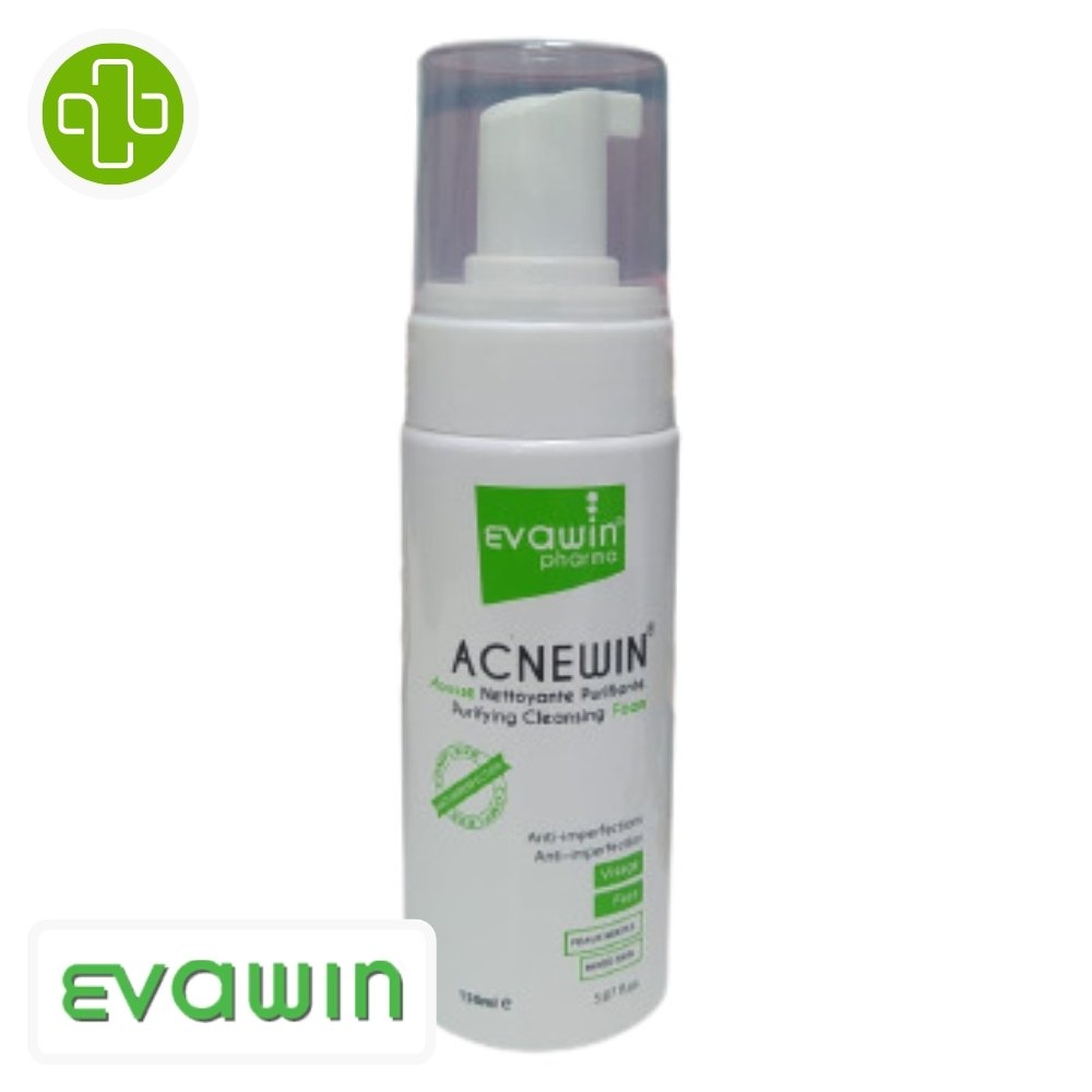 EVAWIN PHARMA - Acnewin Mousse Nettoyante Purifiante - 150ml Maroc au meilleur prix | Parachezvous.ma