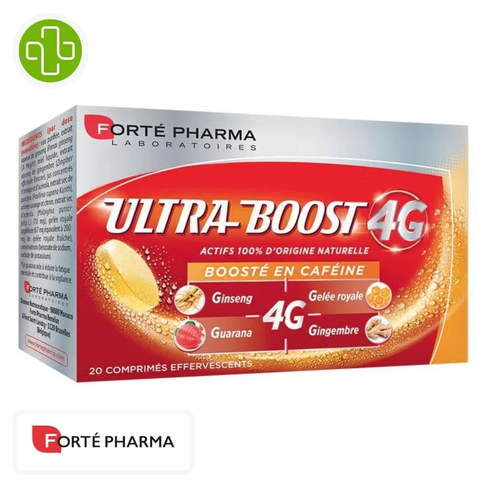 FORTÉ PHARMA - Ultra-boost 4g Booster En Caféine - 20 Comprimés Maroc au meilleur prix | Parachezvous.ma
