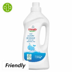 FRIENDLY - Liquide Lessive Nettoyant Vêtements Bébés Sans Parfum - 1l Maroc au meilleur prix | Parachezvous.ma