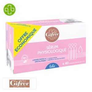 GIFRER - Bébé Sérum PHYSIOLOGIQUE Lavage Nasal Et Ophtalmique - 40x - 5ml Maroc au meilleur prix | Parachezvous.ma