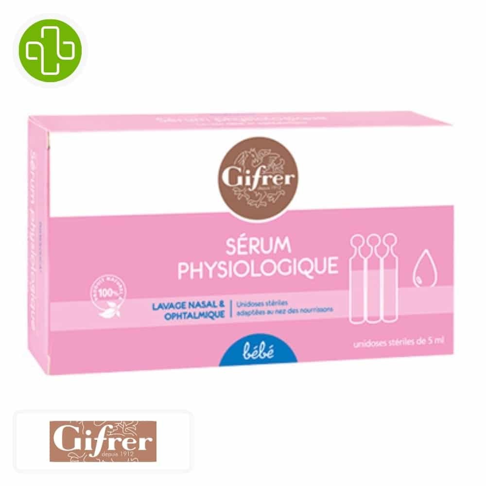 GIFRER - Bébé Sérum PHYSIOLOGIQUE Lavage Nasal Et Ophtalmique - 5x - 5ml Maroc au meilleur prix | Parachezvous.ma