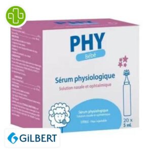 GILBERT - PHY Bébé Sérum PHYSIOLOGIQUE Solution Nasale Et Ophtalmique - 20x - 5ml Maroc au meilleur prix | Parachezvous.ma