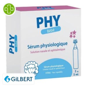 GILBERT - PHY Bébé Sérum PHYSIOLOGIQUE Solution Nasale Et Ophtalmique - 5x - 5ml Maroc au meilleur prix | Parachezvous.ma