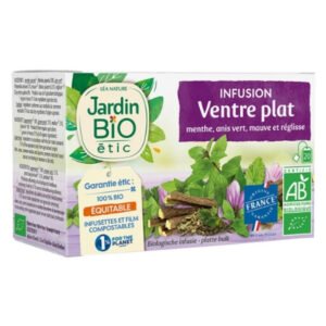 JARDIN BIO - Infusion Ventre Plat Menthe, Anis Vert, Mauve Et Réglisse Bio - 20u Maroc au meilleur prix | Parachezvous.ma
