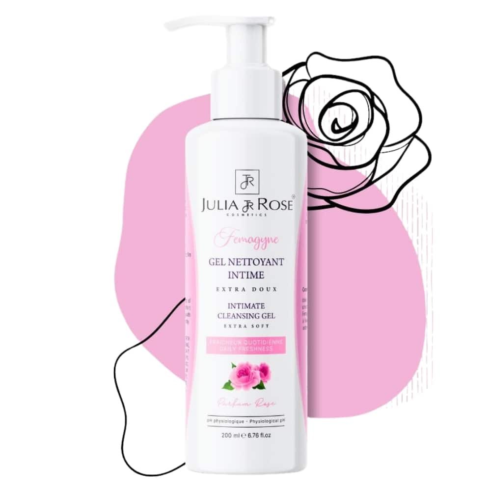 JULIA & ROSE - Femagyne Gel Nettoyant Intime Extra Doux Parfum Rose - 200ml Maroc au meilleur prix | Parachezvous.ma