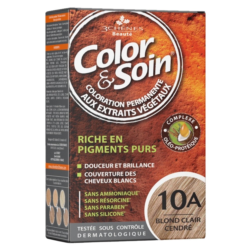LES 3 CHÊNES - Color & Soin Coloration Cheveux Permanente Aux Extraits Végétaux - 10a - Blond Clair Cendré Maroc au meilleur prix | Parachezvous.ma