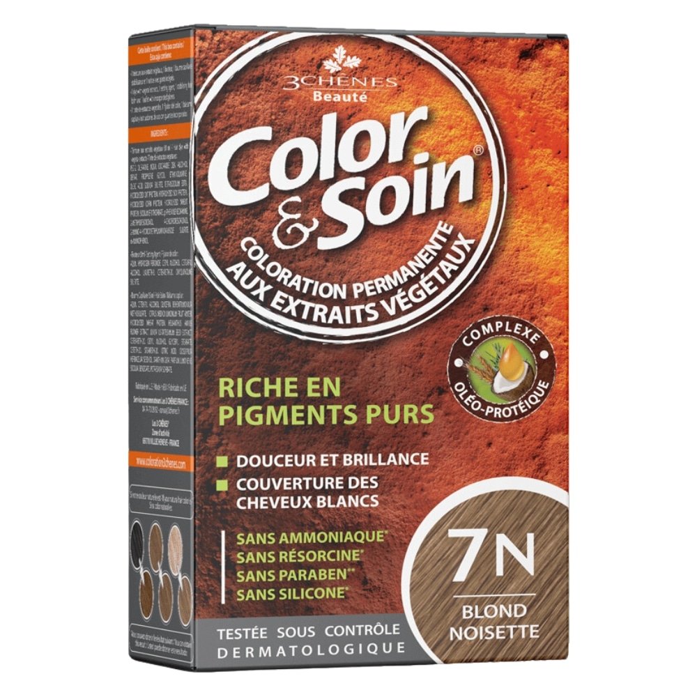 LES 3 CHÊNES - Color & Soin Coloration Cheveux Permanente Aux Extraits Végétaux - 7n - Blond Noisette Maroc au meilleur prix | Parachezvous.ma
