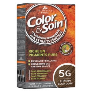 LES 3 CHÊNES - Color & Soin Coloration Cheveux Permanente Aux Extraits Végétaux - 5g - Châtain Clair Doré Maroc au meilleur prix | Parachezvous.ma