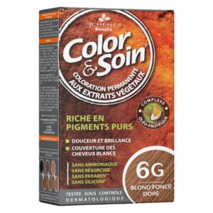 LES 3 CHÊNES - Color & Soin Coloration Cheveux Permanente Aux Extraits Végétaux - 6g - Blond Foncé Doré Maroc au meilleur prix | Parachezvous.ma