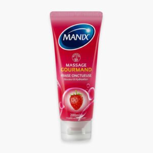 MANIX - Gel de Massage Gourmand Fraise Comestible (Douceur & Hydratation) - 200ml Maroc au meilleur prix | Parachezvous.ma