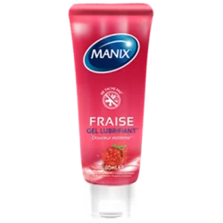 Manix gel lubrifiant fraise pulpeuse 80 ml
