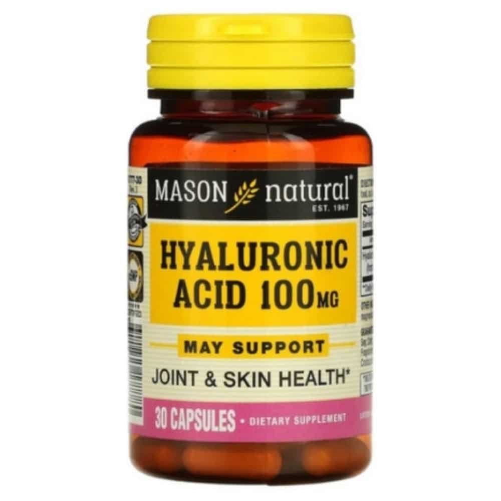 MASON NATURAL - Acide Hyaluronique 100mg Santé Des Articulations Et De La Peau - 30 Gélules Maroc au meilleur prix | Parachezvous.ma
