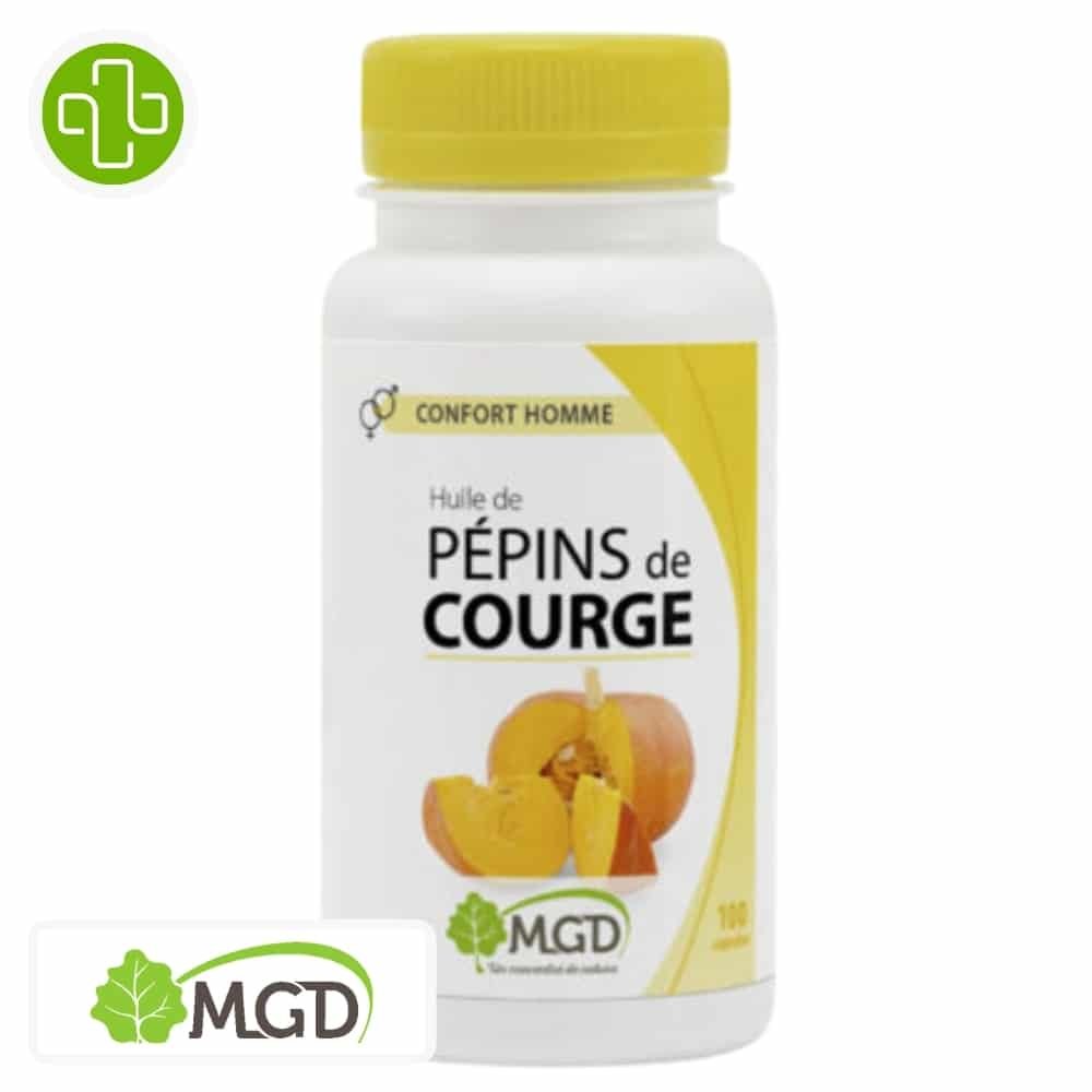 MGD NATURE - Confort Homme Huile De Pépins De Courge - 100 Capsules Maroc au meilleur prix | Parachezvous.ma
