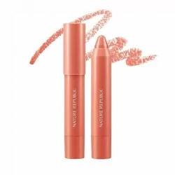 NATURE REPUBLIC BY FLOWER ECO CRAYON LIP VELVET 01 ANGEL BLUSH