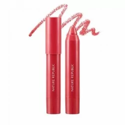 NATURE REPUBLIC BY FLOWER ECO CRAYON LIP VELVET 02 PINK BREEZE