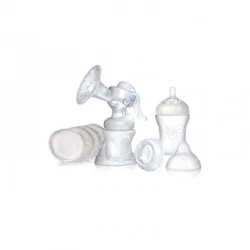 NUBY Tire-lait manuel +1 biberon 150ml + 1 biberon 240 ml + 1 couvercle + 2 coussinets - ID72035