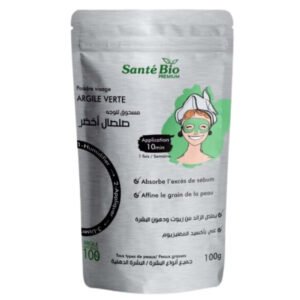 SANTÉ BIO - ​ Premium Poudre Visage Argile Verte Séborégulatrice - 100g Maroc au meilleur prix | Parachezvous.ma