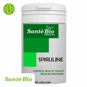 SANTÉ BIO - Premium Spiruline Cheveux, Ongles Et Peau - 120 Gélules Maroc au meilleur prix | Parachezvous.ma