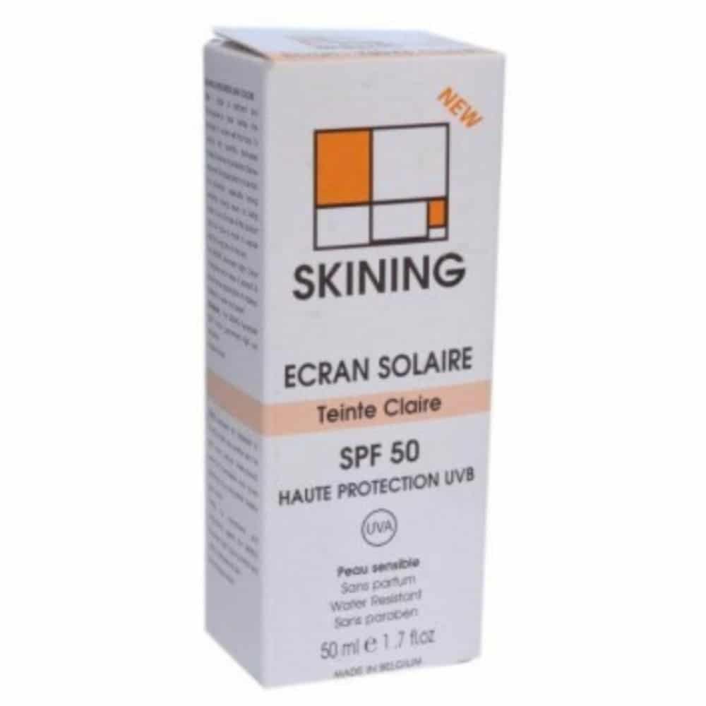 SKINING - Écran Solaire Teinte Claire SPF50 - 50ml Maroc au meilleur prix | Parachezvous.ma