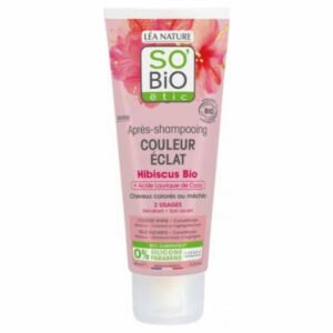 SO BIO - Après-shampoing Couleur Eclat Hibiscus Bio Et Acide Laurique De Coco Bio - 200ml Maroc au meilleur prix | Parachezvous.ma