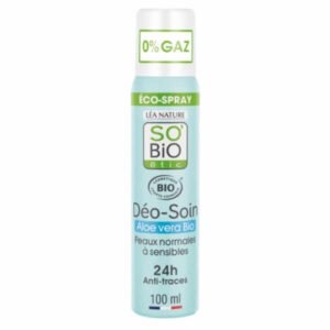 SO BIO - Déo-soin Déodorant Eco-spray Aloe Vera Anti-traces Peau Normale À Sensible 24h Bio - 100ml Maroc au meilleur prix | Parachezvous.ma