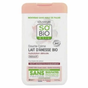 SO BIO - Douche-crème Lait D'ânesse Hydratation Délicate Adoucit Tous Types De Peaux Bio - 450ml Maroc au meilleur prix | Parachezvous.ma