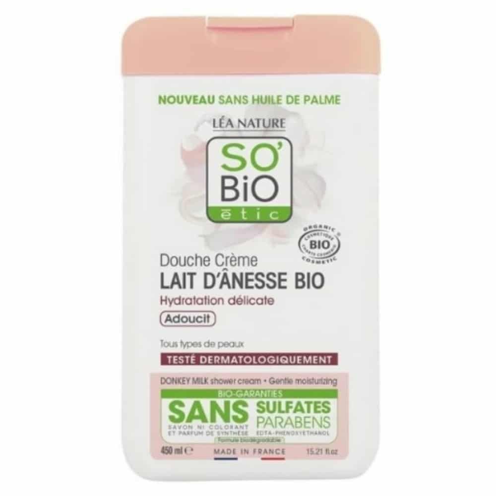 SO BIO - Douche-crème Lait D'ânesse Hydratation Délicate Adoucit Tous Types De Peaux Bio - 450ml Maroc au meilleur prix | Parachezvous.ma