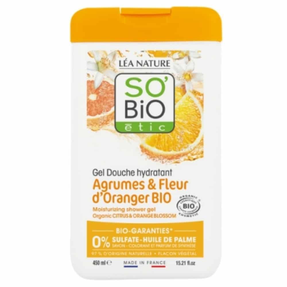SO BIO - Gel-douche Hydratant Agrumes Et Fleur D'oranger Bio - 450ml Maroc au meilleur prix | Parachezvous.ma