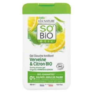 SO BIO - Gel-douche Tonifiant Verveine Et Citron Bio - 450ml Maroc au meilleur prix | Parachezvous.ma