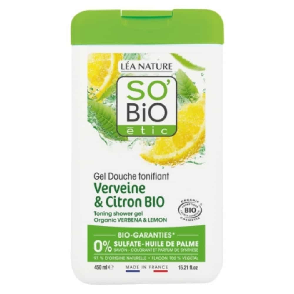 SO BIO - Gel-douche Tonifiant Verveine Et Citron Bio - 450ml Maroc au meilleur prix | Parachezvous.ma
