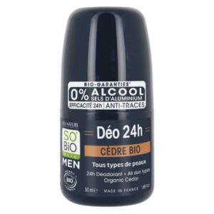SO BIO - Men Déo-soin Déodorant 24h Cèdre Bio - 50ml Maroc au meilleur prix | Parachezvous.ma