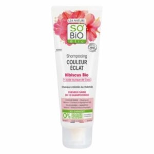 SO BIO - Shampoing Couleur Eclat Hibiscus Et Acide Laurique De Coco Bio - 250ml Maroc au meilleur prix | Parachezvous.ma