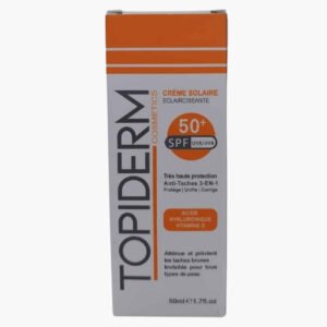 TOPIDERM - Crème Solaire Eclaircissante Anti-taches 3en1 SPF50+ - 50ml Maroc au meilleur prix | Parachezvous.ma