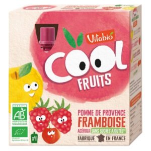 VITABIO - Cool Fruits Pomme De Provence, Framboise Et Acérola Bio - 4x - 90g Maroc au meilleur prix | Parachezvous.ma