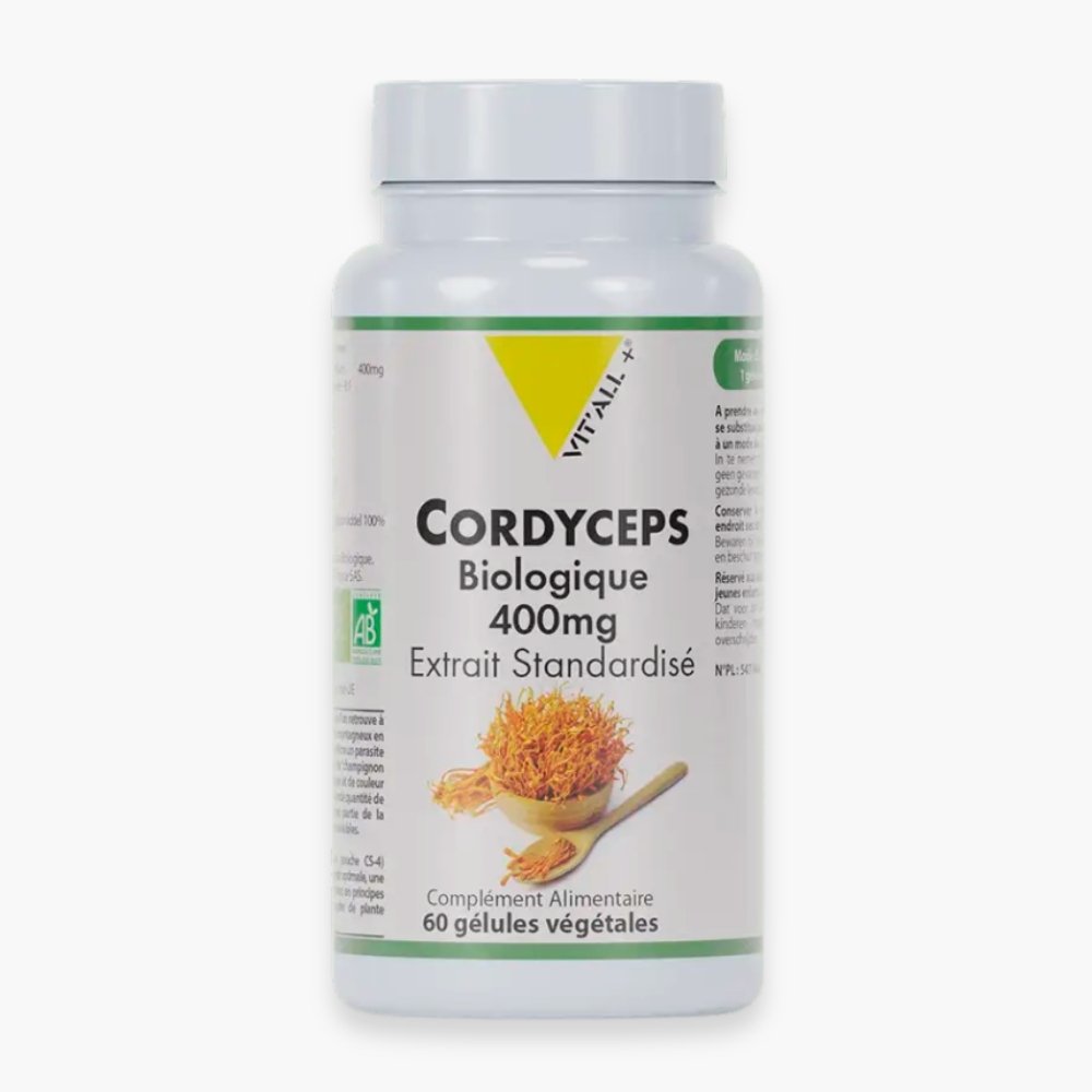 VITALL+ - Cordyceps Biologique 400mg Extrait Standardisé - 60 Gélules Maroc au meilleur prix | Parachezvous.ma