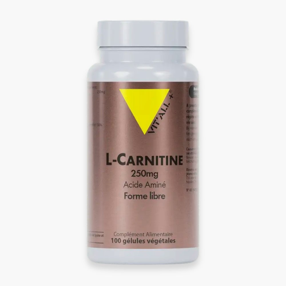 VITALL+ - L-Carnitine 250mg Acide Aminé Forme Libre - 50 Gélules Maroc au meilleur prix | Parachezvous.ma